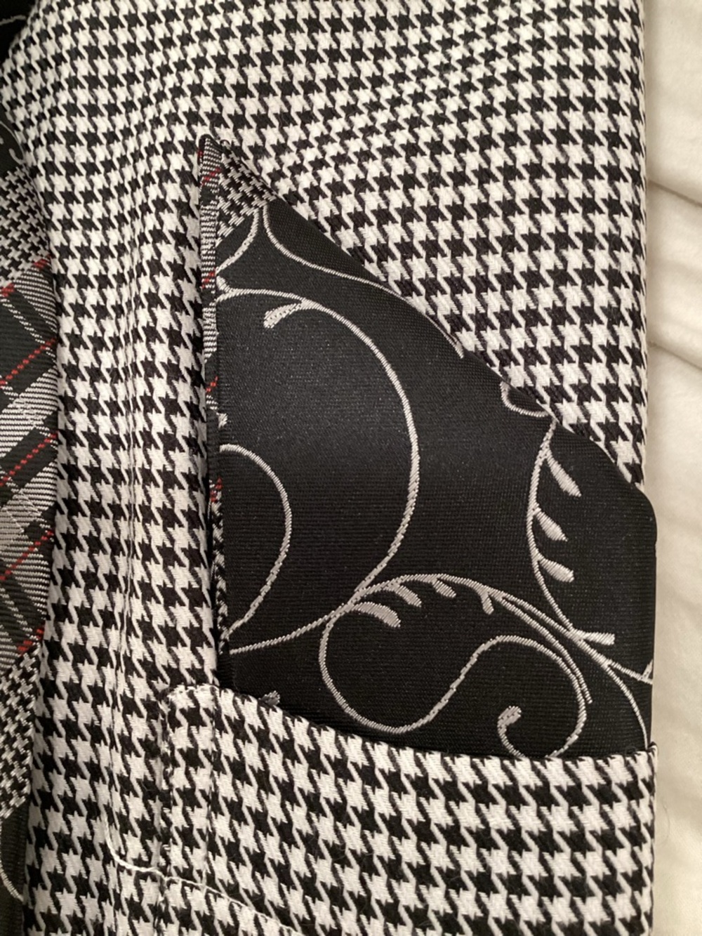 Black & White Houndstooth Dress Shirt & Necktie - Picture 6 of 14